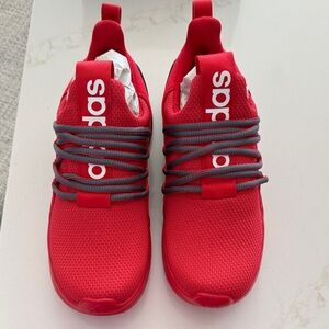 adidas Iite racer adapt 7.0 Red Kids Sneakers with Gray Laces